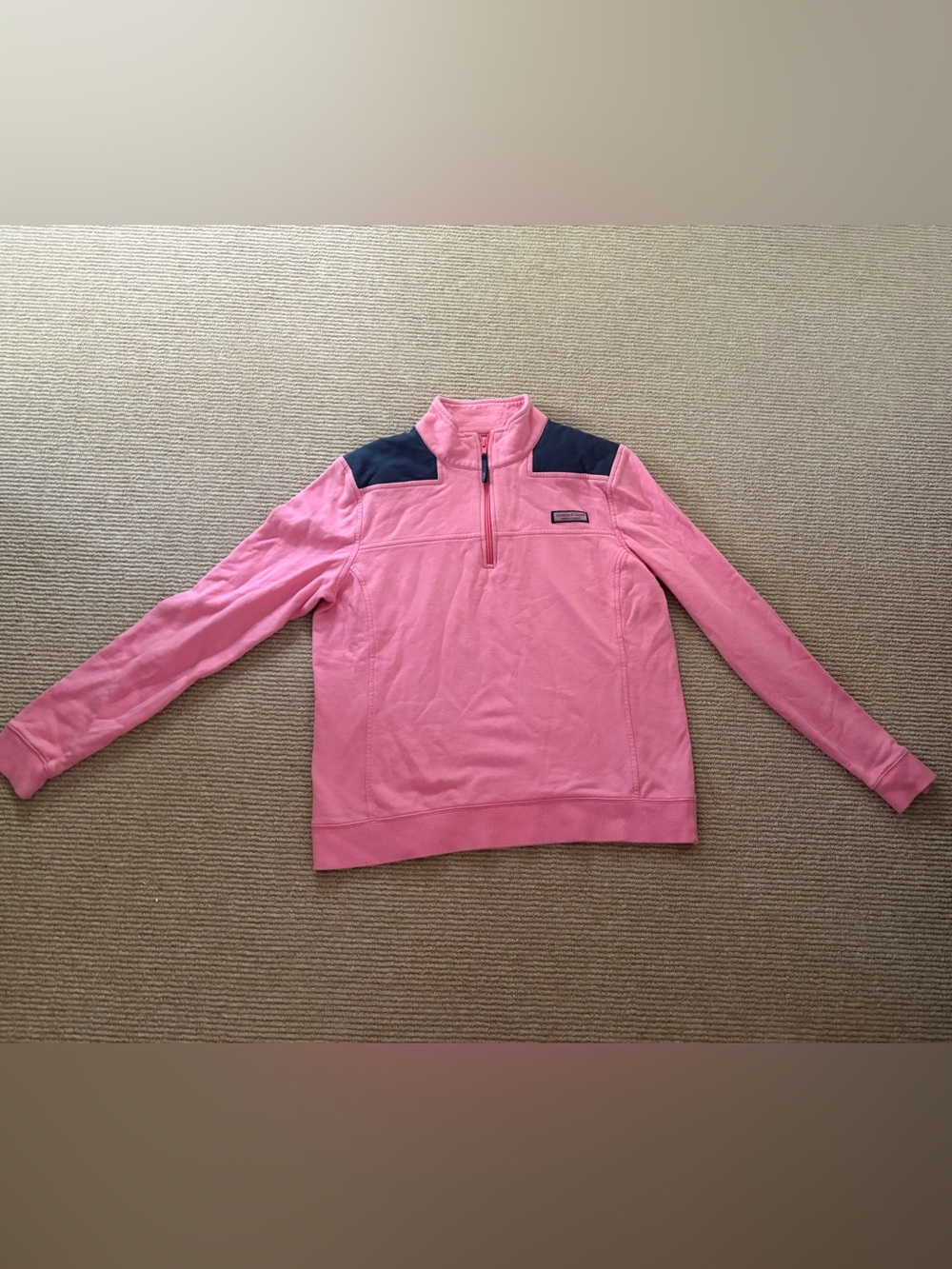 Vineyard Vines Women’s Pink Quarter-Zip Pullover medium (no tag)